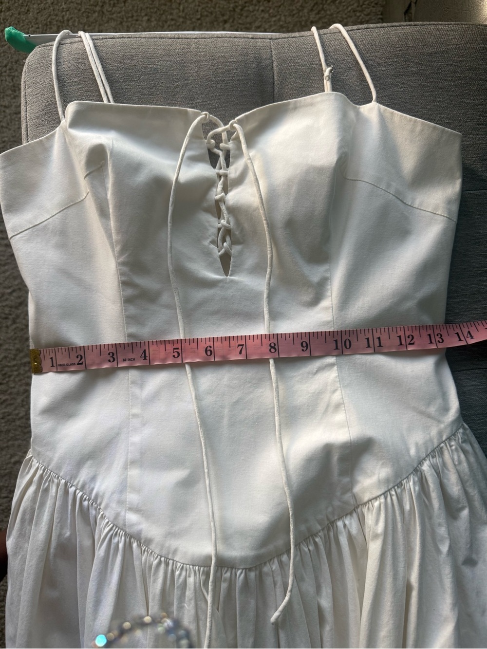 L’Acadamie Thierry Midi Dress in Ivory - Picture 11 of 12